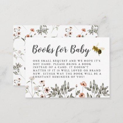 Bumble Bee Baby Shower Book Request Enclosure Card