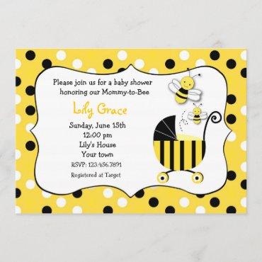 Bumble Bee Baby Shower Invitations