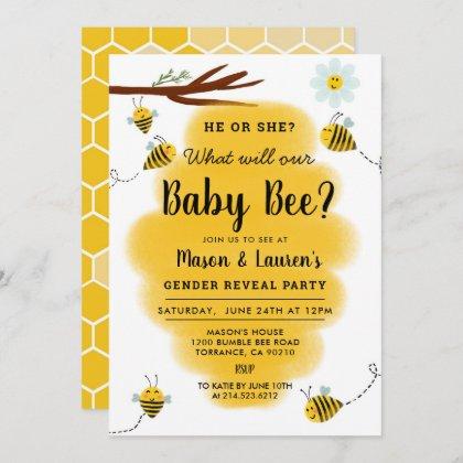 Bumble Bee Gender Reveal Party