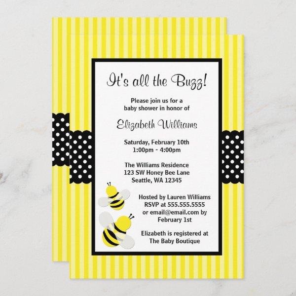 Bumble Bee Striped Dots