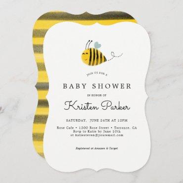 Bumble Bee Themed Baby Shower Invitation Cards