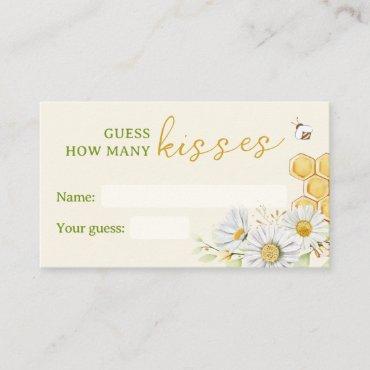 Bumblebee How Many Kisses Bee Baby Game Guessing Enclosure Card