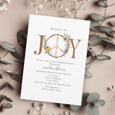 Bundle Of Joy Floral Peace Sign Boho