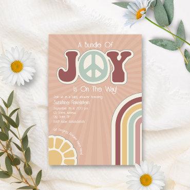 Bundle of Joy Muted Rainbow Peace Sign