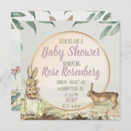Bunny Baby Shower Invitation