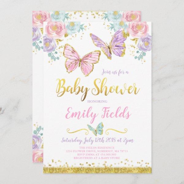 Butterfly  Girl Baby Shower