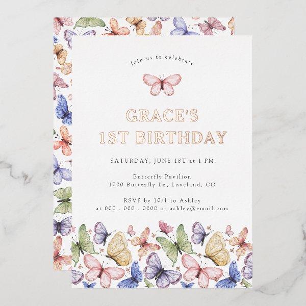 Butterfly Birthday Foil