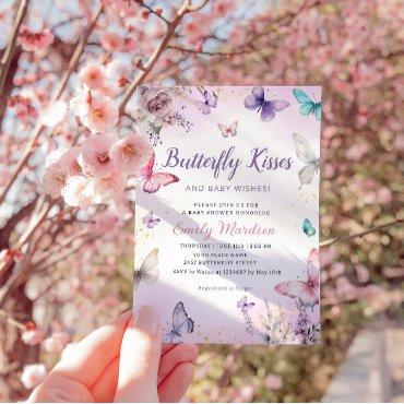 Butterfly Kisses and Baby Wishes Girl Baby Shower