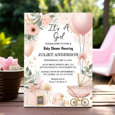 By Rose Boho Gold Mom Chic Spring Baby Girl Shower