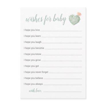 Cactus Wishes For Baby Card, Desert Baby Shower En Enclosure Card
