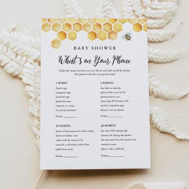 CALLA Bee What's on your Phone Baby Shower Game