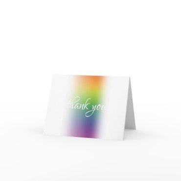 Calligraphed Thank You Modern Abstract Colorful