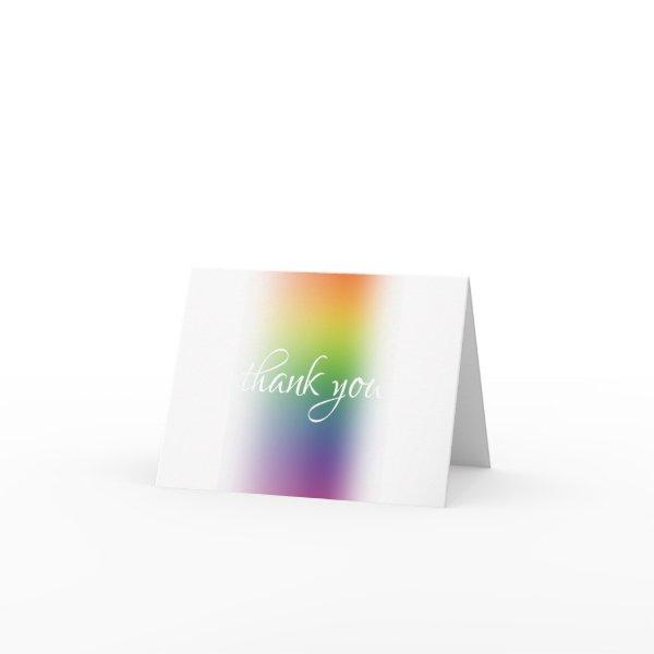 Calligraphed Thank You Modern Abstract Colorful