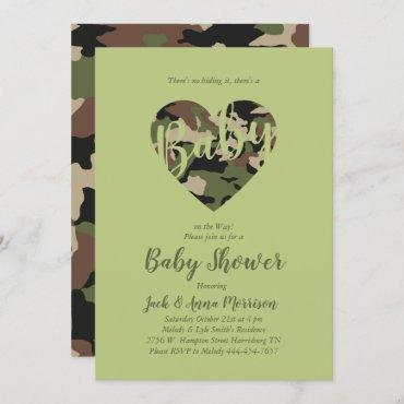 Camo Baby Shower Camouflage Country Hunter Invitation
