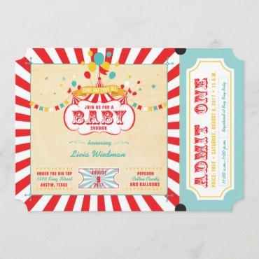 Carnival Baby Shower Invitations