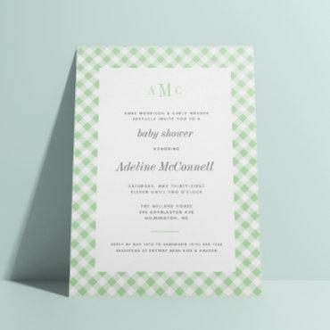 Celery Green Gingham Traditional