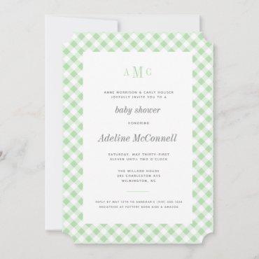 Celery Green Gingham Traditional