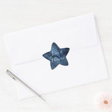 Celestial Night Sky | Silver Star Envelope Seals