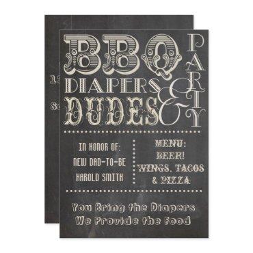Chalkboard BBQ Diapers and DUDES