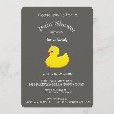 Chalkboard  look baby shower - yellow duck