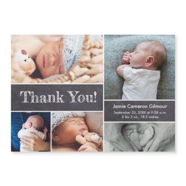 Chalkboard Modern Photos Baby Shower Thank you Magnetic