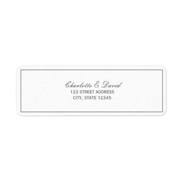 Charlotte B Frame Return Address Label
