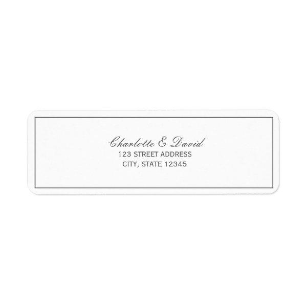 Charlotte B Frame Return Address Label