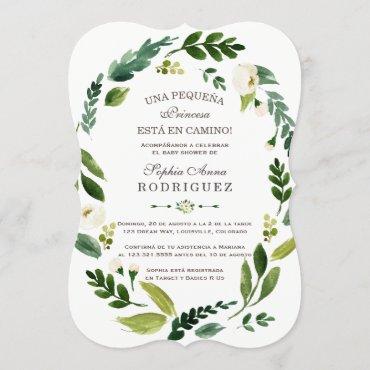 Charm White Flowers Invitación de Baby Shower Invitation