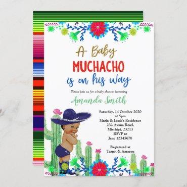 Charro Muchacho Mexican Boy Baby Shower Invitation