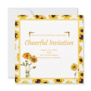 Cheerful Yellow Sunflower Bridal Shower