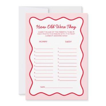 Cherry On Top Baby Shower Guess The Age Game Card