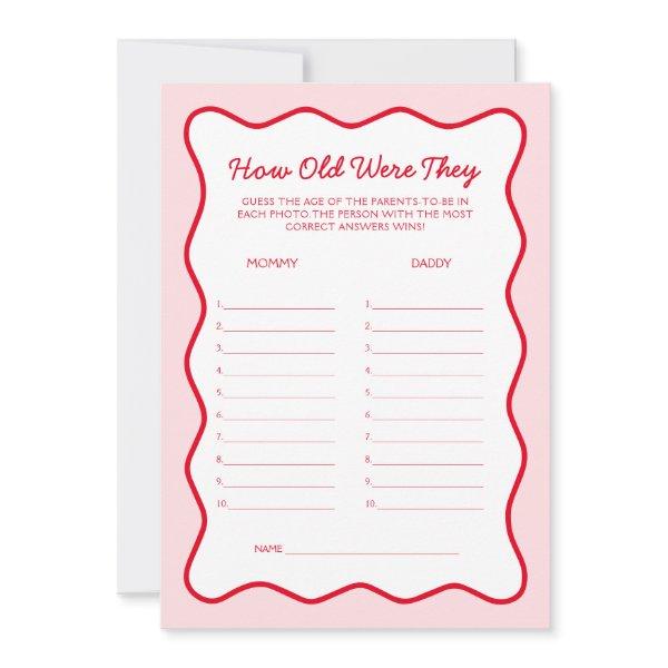 Cherry On Top Baby Shower Guess The Age Game Card