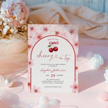 Cherry On Top Baby Shower Pink Cherry Blossom