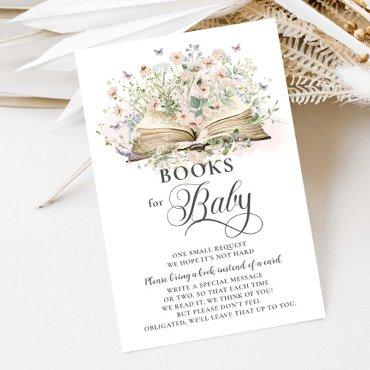 Chic Blush Wildflower New Chapter Books for Baby Enclosure Card