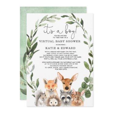 Chic Greenery Woodland Animals Virtual