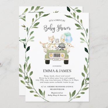 Chic Greenery Woodland Drive By Baby Shower Boy
