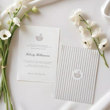 Chic Minimalistic Swan Gender Neutral