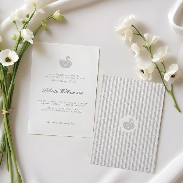 Chic Minimalistic Swan Gender Neutral