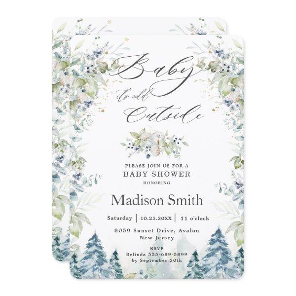 Chic Winter Baby It's Cold Outside Baby Shower