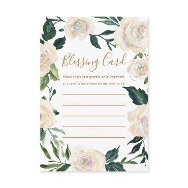 Christian Mother's Blessing Party Floral Prayer Enclosure Card