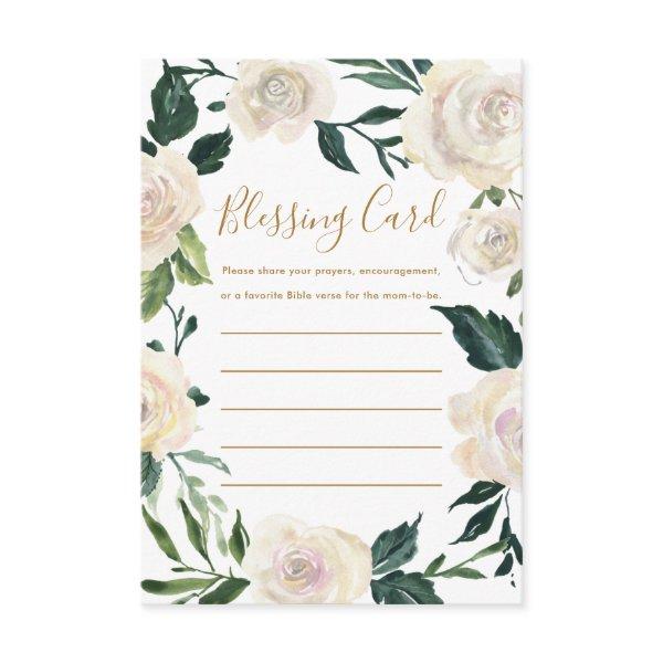 Christian Mother's Blessing Party Floral Prayer Enclosure Card