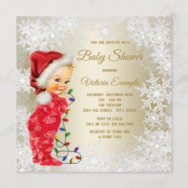 Christmas Baby Shower Invitations