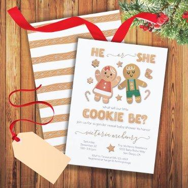 Christmas Gingerbread Cookie Gender Reveal Shower