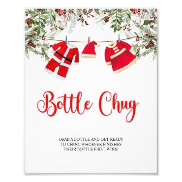 Christmas Santa Baby Shower Bottle Chug Sign