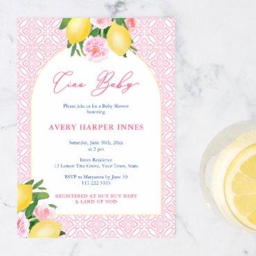 Ciao Baby Italian Inspired Lemons Pink
