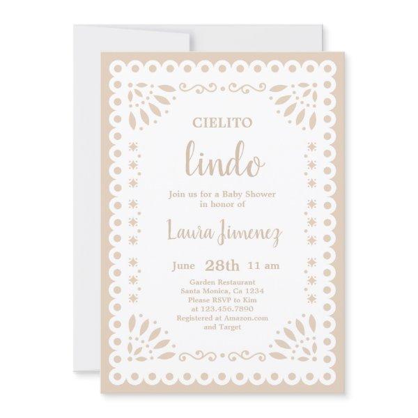 Cielito Lindo Papel Picado Baby Shower Neutral