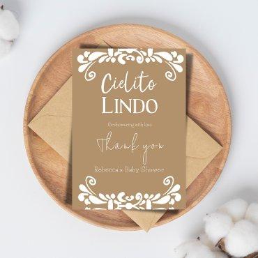 Cielito Lindo Talavera Mexican Fiesta Baby Shower Thank You Card
