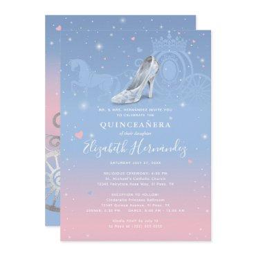 Cinderella Light Blue and Pink Quinceanera