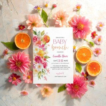 Citrus Baby Brunch, Bright Floral Mediterranean