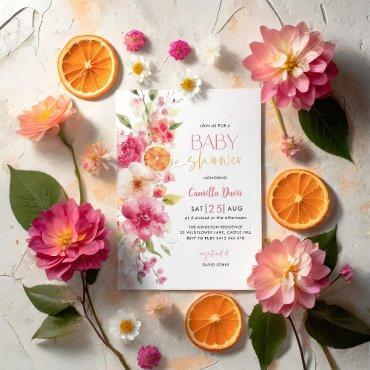 Citrus Baby Shower, Lemon Bright Floral